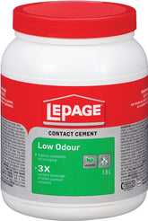 LePage 1536624 Contact Cement, Liquid, White, 1.5 L Bottle